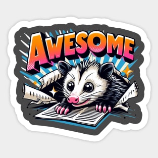 Joyful Opossum Sticker